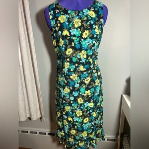 R&K Originals Floral Dress 100% Rayon Size 8